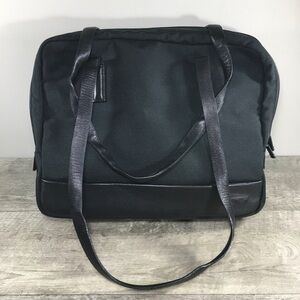 TUMI Nappa Black Leather Shoulder Messenger Business Computer Bag Purse Handbag